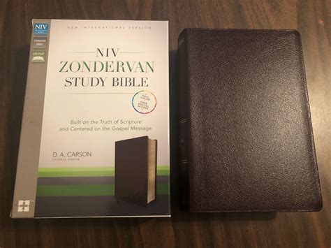 Engraved Study Bible, NIV Zondervan Study Bible - Burgundy Bonded ...