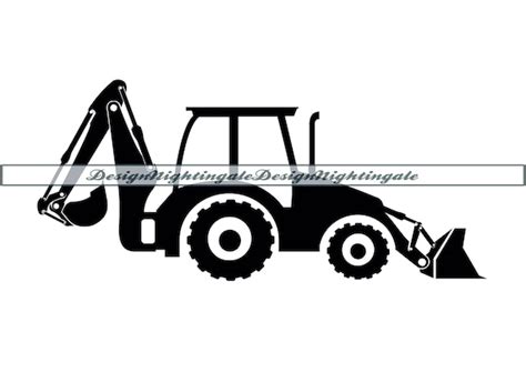 Backhoe Clipart Black And White