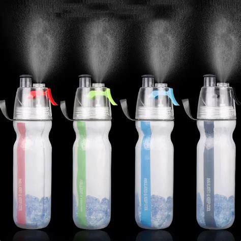 500ml Misting Water Bottle, Insulated Bottle with Spray Mist Outdoor Sport Hydration, Mist Water ...