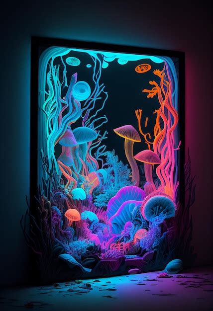 Premium AI Image | Glow in the dark wall art