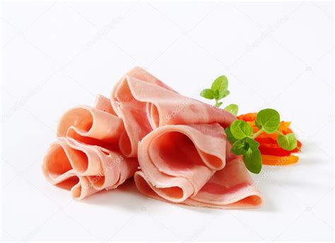 Thin ham slices Stock Photo by ©ajafoto 77845782