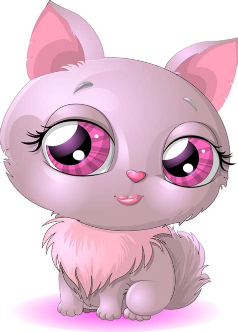 Pink cat girl vector material free download