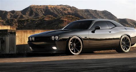 Black coupe, Dodge Challenger SRT, car, muscle cars HD wallpaper | Wallpaper Flare