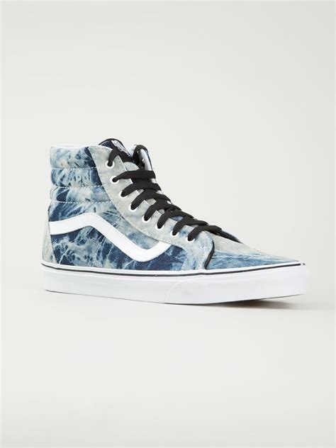 Vans Tie Dye Print Lace Up Sneakers in Blue for Men | Lyst