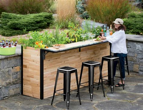 Plant A Bar: an outdoor bar made with reclaimed wood that doubles as a planter | Inhabitat ...