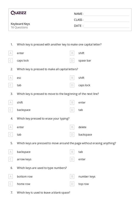 50+ Letters: Home Row worksheets for 2nd Class on Quizizz | Free & Printable