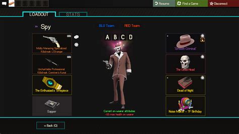 White spy loadout : TF2fashionadvice