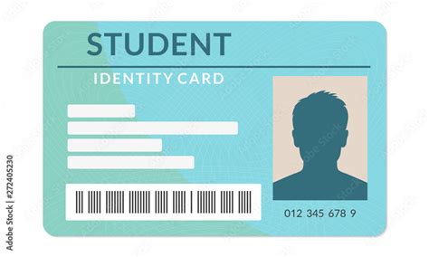 Student ID card. University, school, college identity card. Vector illustration. Stock Vector ...