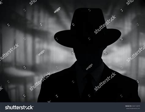 Silhouette Mysterious Man Vintage Style Wide Stock Photo 534112075 | Shutterstock