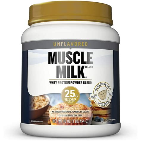 Muscle Milk Whey Protein Powder Blend, Unflavored, 25g Protein, 1lb - Walmart.com - Walmart.com