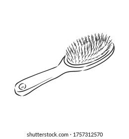 Illustration Brush On White Brush Hair Stock Vector (Royalty Free ...