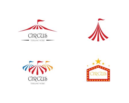 Circus Tent Vector PNG Images, Circus Logo Template Tent Top, Grunge, Entertainment, Flag PNG ...