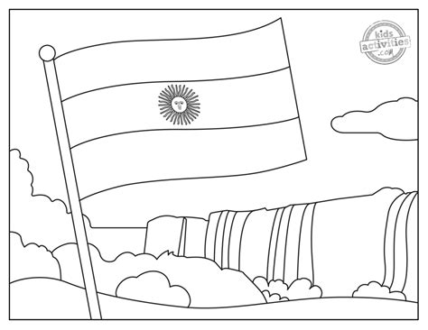 Sunny Argentina Flag Coloring Pages Kids Activities Blog