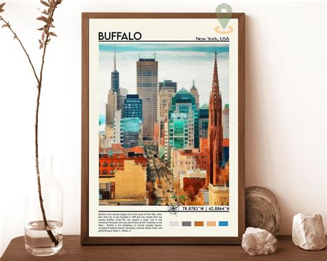 Buffalo Print, Buffalo Poster, Buffalo Wall Art, Buffalo Travel, Buffalo Art Print, Buffalo ...