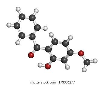 Oxybenzone Sunscreen Molecule Atoms Represented Spheres Stock Illustration 173386277 | Shutterstock