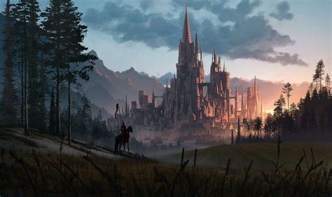 ArtStation - Great castle, Tarmo Juhola | Fantasy castle, Fantasy background, Fantasy landscape