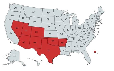 Southwest Region Map | Southwestern United States Map | Map of Southwest US - Best Hotels Home