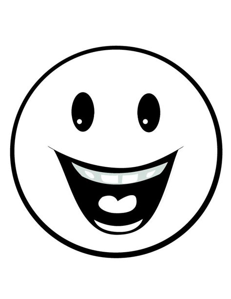 Excited Smiley Face Clip Art Black And White