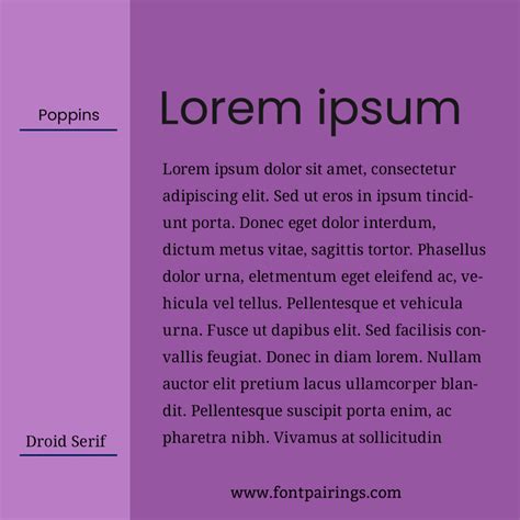 Poppins Font Pairing - fontpairings.com