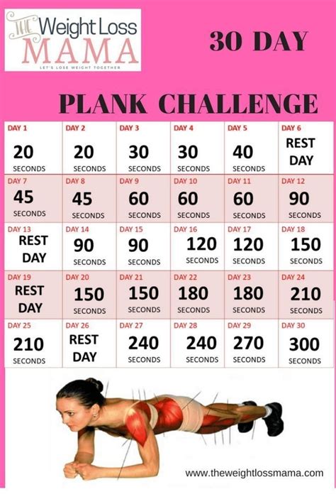 30 Day Beginner Plank Challenge Printable Pdf - Template Calendar Design