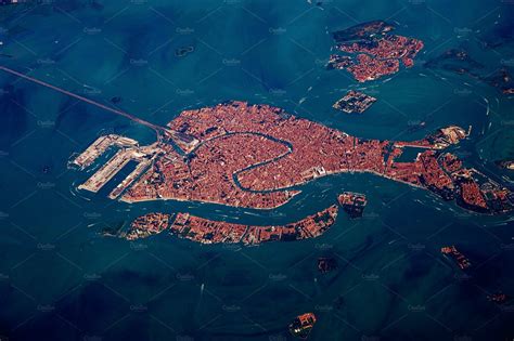 Aerial view of venice containing italy, venezia, and landmark ...