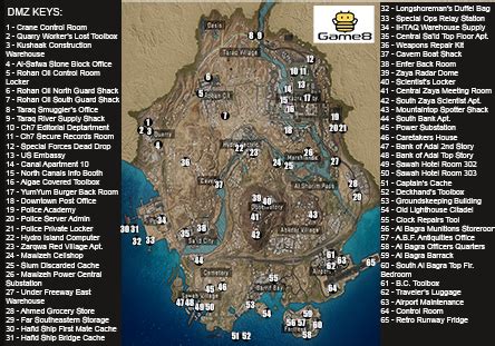 DMZ Key Map MW3 Locations - Modern Warfare 3 - Modern Warfare 3