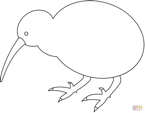 Kiwi Bird coloring page | Free Printable Coloring Pages