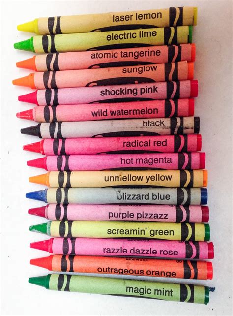 Crayola Fluorescent Crayons | Jenny's Crayon Collection