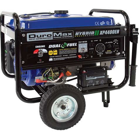 DuroMax Portable Dual Fuel Generator — 4400 Surge Watts, 3500 Rated Watts, Electric Start, Model ...