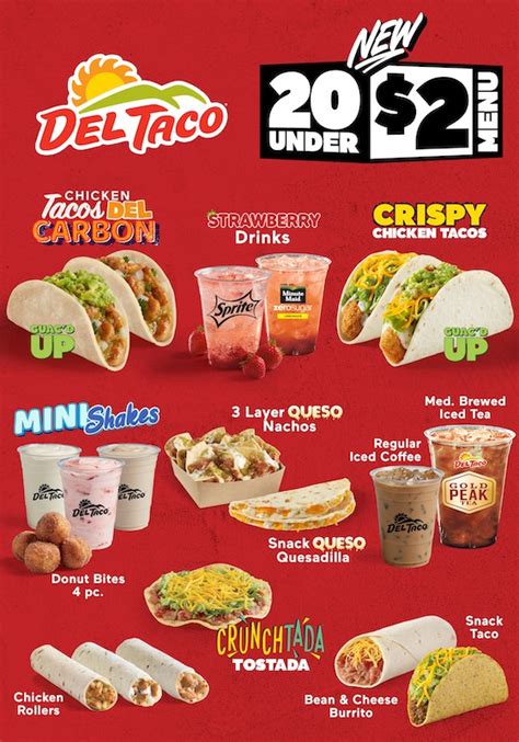 Del Taco Launches New '20 Under $2' Value Menu