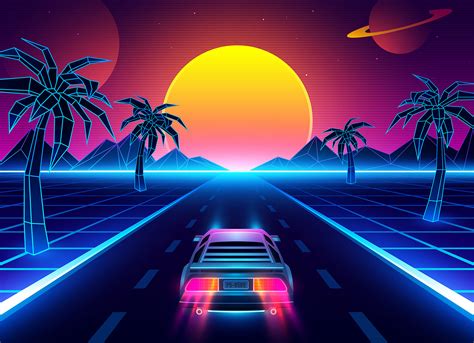 Retro futuristic synthwave :: Behance