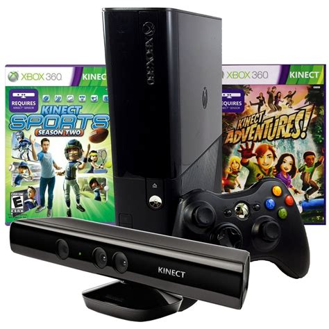 Refurbished Xbox 360 4GB Console Kinect Sensor and Kinect Sports Season ...