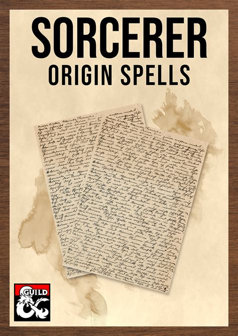 Sorcerer Origin Spells: Expanded Spell Lists for Sorcerous Origins - Dungeon Masters Guild ...