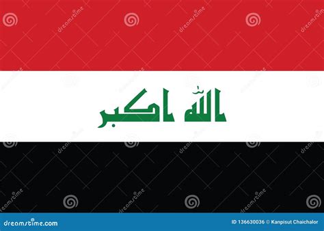 Iraq Flag, Official Colors and Proportion Correctly. National Iraq Flag. Vector Illustration ...