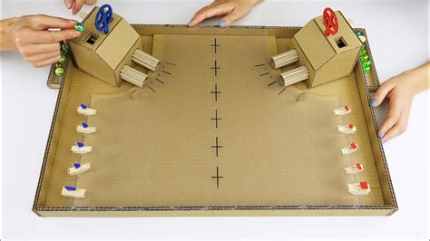 DIY Warship Battle Marble Board Game from Cardboard at ... | Doovi