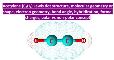 C2H2 lewis structure, molecular geometry, bond angle, hybridization