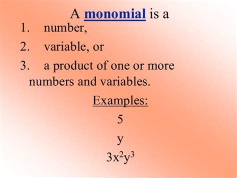 Multiplying Monomials