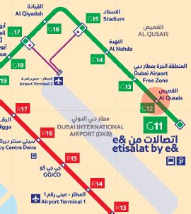 Al Qusais station map - Dubai Metro