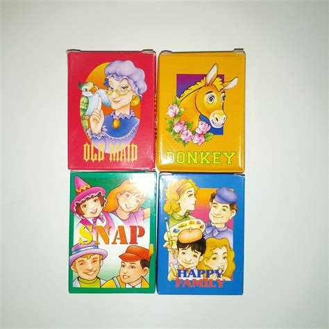 Happy Family / Old Maid/ Donkey/ Snap Traditional Playing Card Game ...