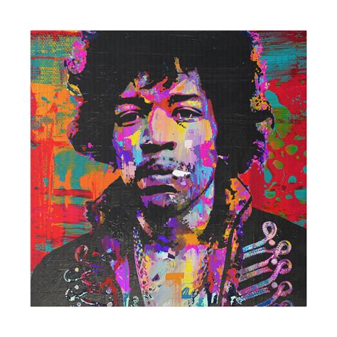 Jimi On Acid Graffiti Street Art Canvas Wall Art - by Stephen Chambers - Walmart.com