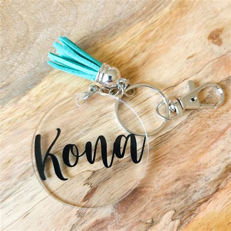 2 Custom Acrylic Keychain With Tassle - Etsy