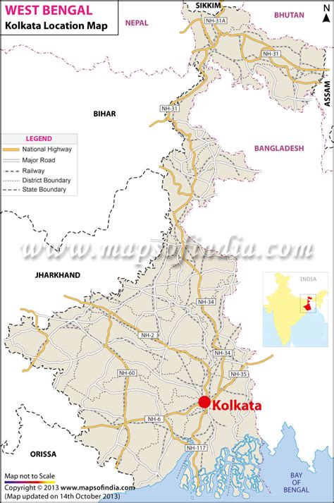 Kolkata Location Map, Where is Kolkata