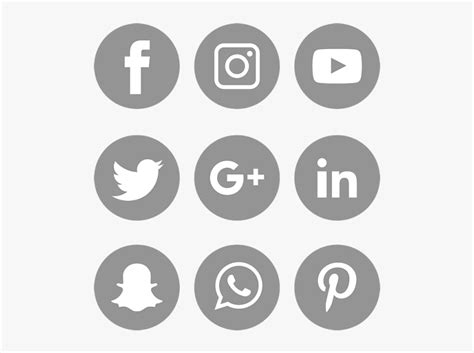 Facebook Logo Vector Gray - Transparent Background Social Media Icon ...