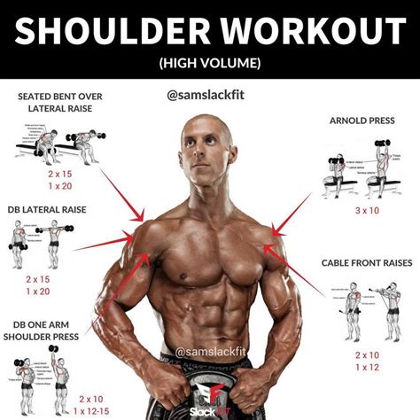 HIGH VOLUME SHOULDER WORKOUT | Shoulder workout, Biceps workout, Arm workout