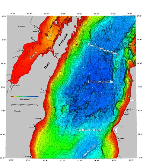 Bathymetry of Lake Michigan