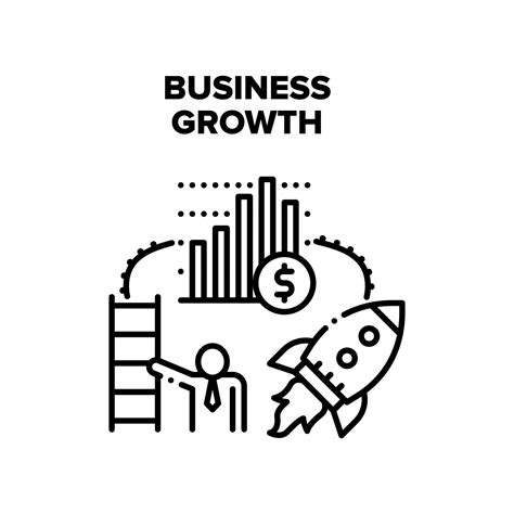 Business Growth Vector Black Illustration 17370796 Vector Art at Vecteezy