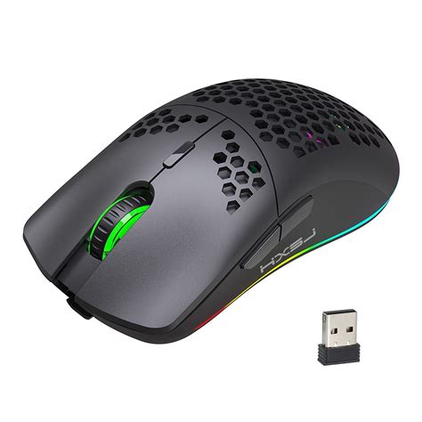 HXSJ T66 RGB 2.4G Wireless Gaming Mouse RGB Lighting Charging Mouse with Adjustable DPI ...