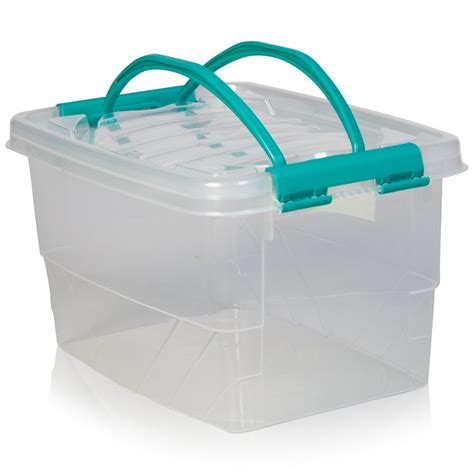 Buy 7lt hobby life plastic plastic storage box with clip on lid and handle