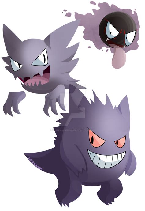 Gastly Evolutions by AngelicNeonAnime on DeviantArt