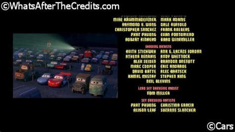 Cars (2006)* - Whats After The Credits? | The Definitive After Credits Film Catalog Service